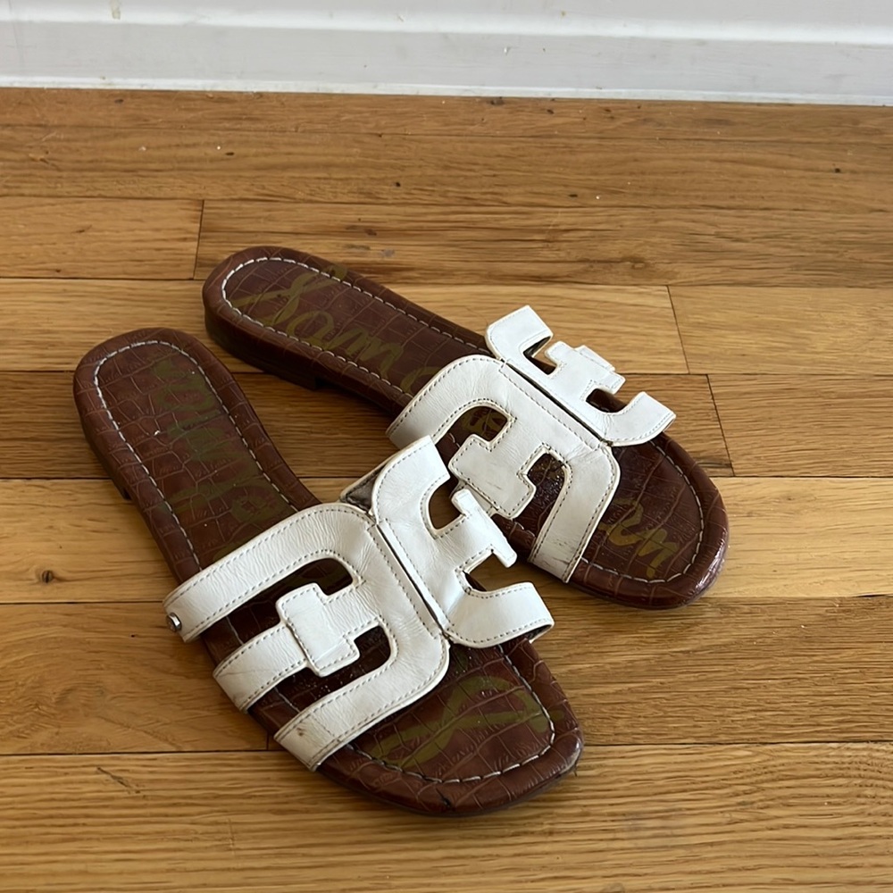 Sam Edelman Bay Slide Sandal - US 7.5 Bright White full price on website